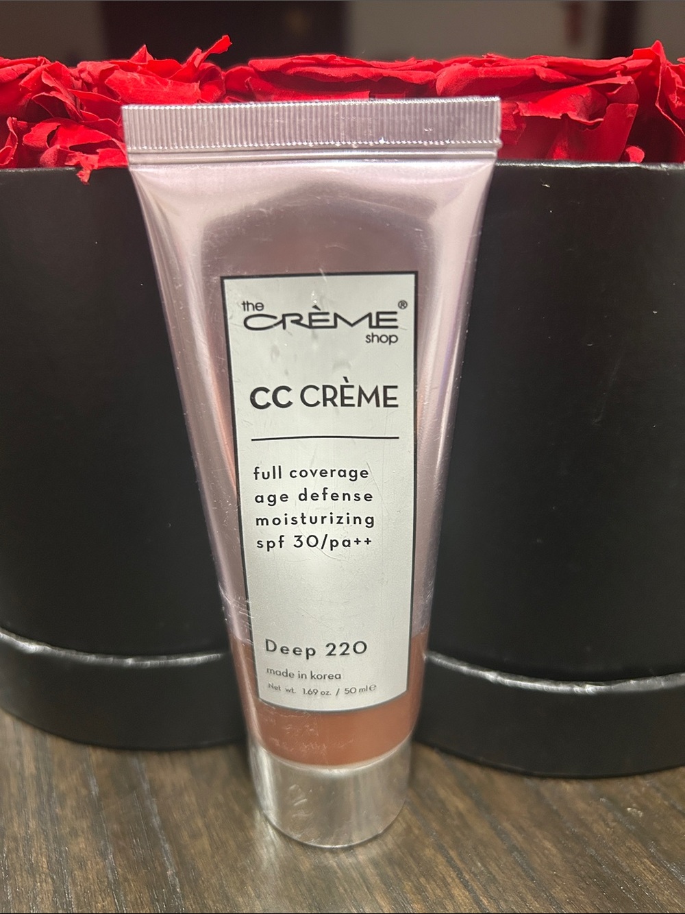 The Crème Shop CC Crème Deep 220- Hydrating Full Coverage SPF 30 (Medium)